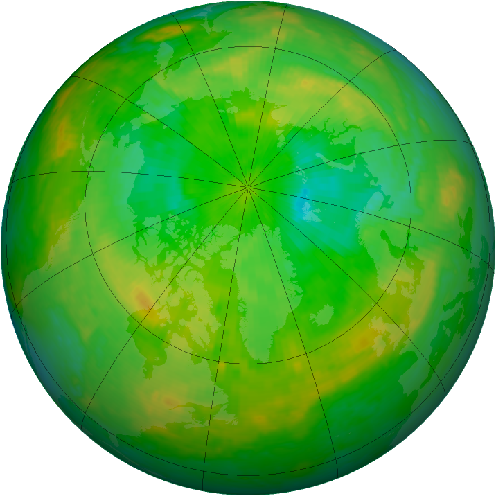 Arctic ozone map for 02 July 2004